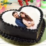 hert shape picture cake