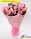 passionate 20 pink roses bouquet