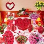 room full of flowers