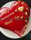 red heart cake