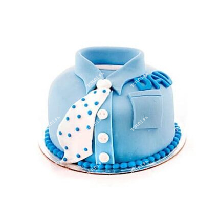 blue shirt cake