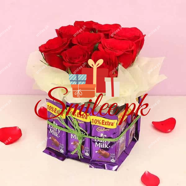 dairymilk with roses