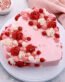 pink theme heart shape cake