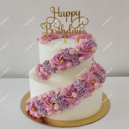 two tier birthday cake