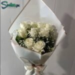 imported white roses