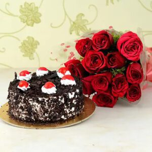 Cake and flowers