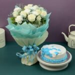 designer cake and imported roses