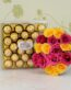 Mix colour roses and rocher