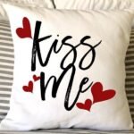 kiss me cushion