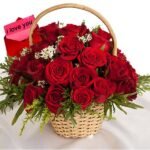 5 dozen roses basket