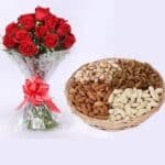 dry fruits with roses