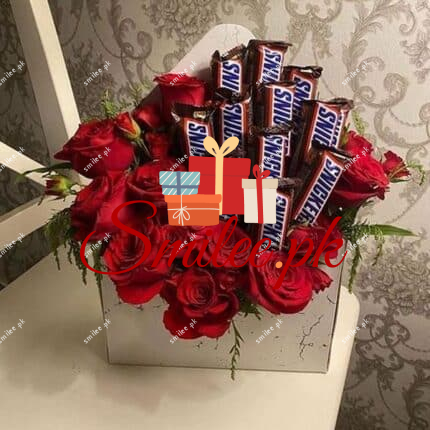 flowers with snicker