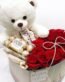 teddy in heart shape box