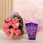 flowers with chocolates