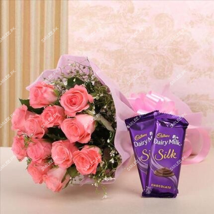 flowers with chocolates