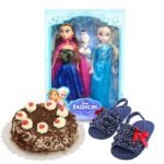 Doll Set Cake & Sandals gift by Kids Combos | Smilee