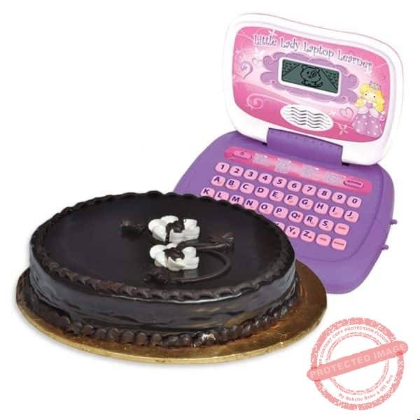 Cake with Laptop Learner gift by Kids Combos Cake with Laptop Learner gift by Kids Combos | Smilee