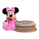 Minnie Mouse with Cake gift by Kids Combos | Smilee
