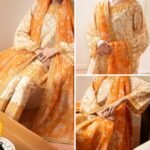 3 Pcs Cream Silk Lawn (Stitched) gift for Eid | Smilee