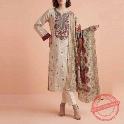 3 Piece Printed Embroidered Suit gift for Mothers Day | Smilee