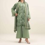 3 Piece Embroidered Cotton Viscose Suit gift for Mothers Day | Smilee