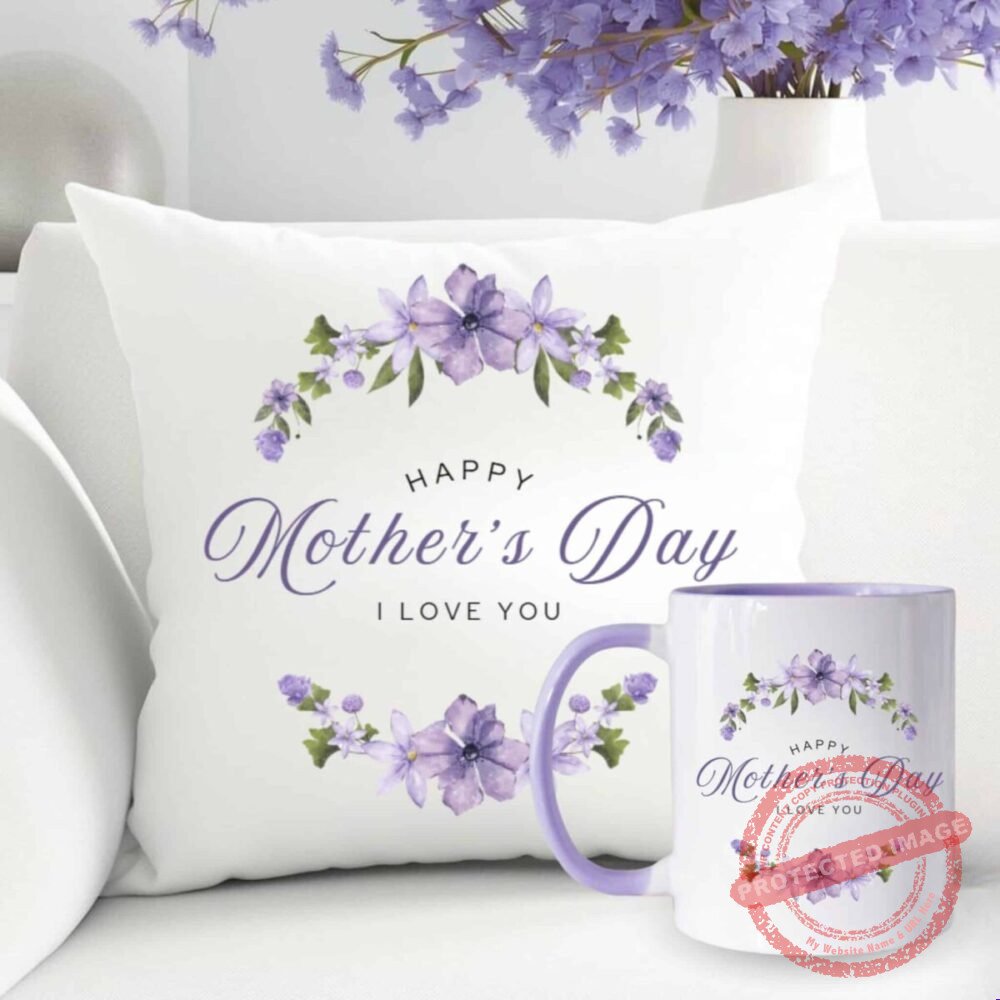 Lilac Theme Mug Cushion gift by Mother’s Day for Mothers Day Lilac Theme Mug Cushion gift by Mother’s Day for Mothers Day | Smilee