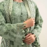 3 Piece Embroidered Cotton Viscose Suit gift for Mothers Day | Smilee