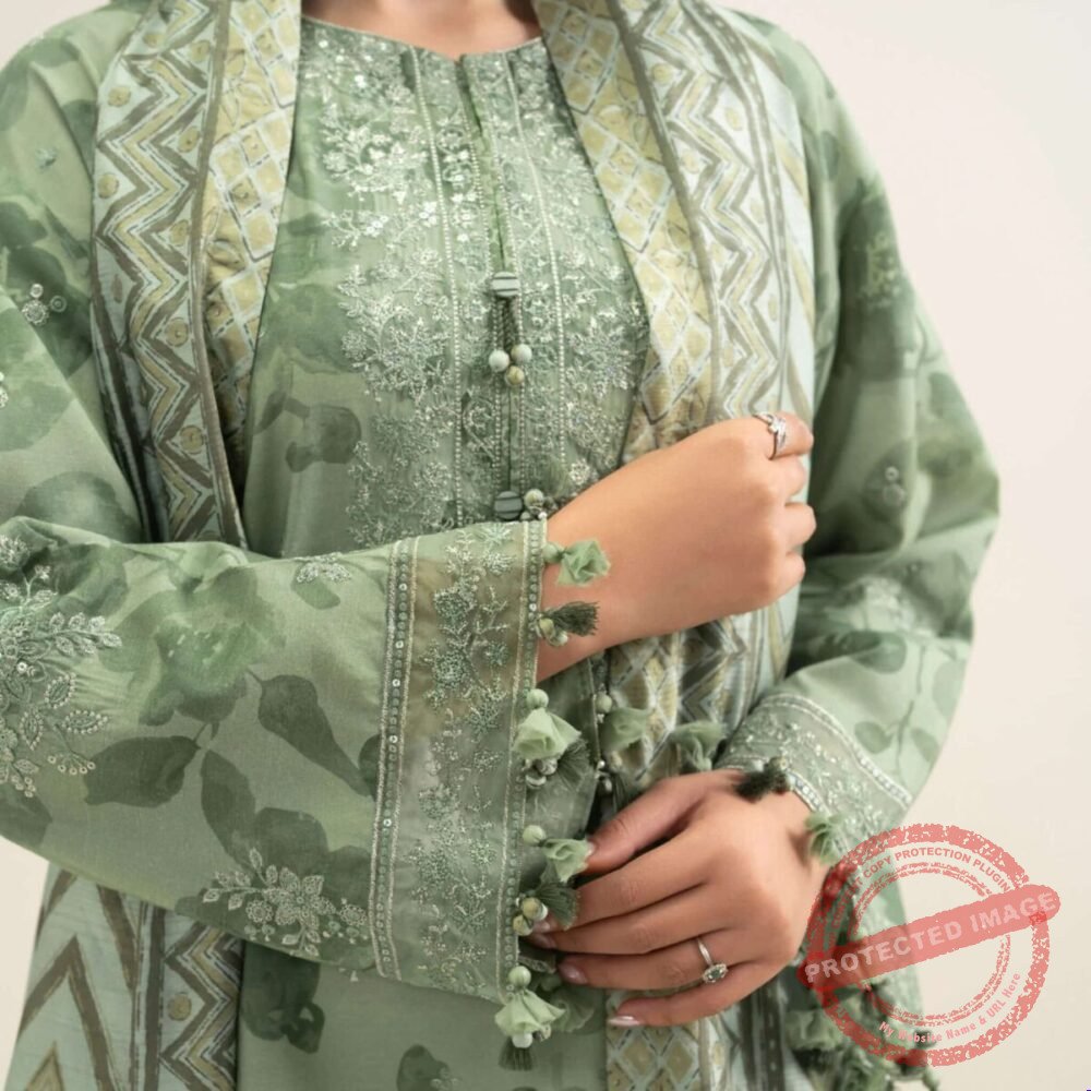 3 Piece Embroidered Cotton Viscose Suit gift for Mothers Day 3 Piece Embroidered Cotton Viscose Suit gift for Mothers Day | Smilee