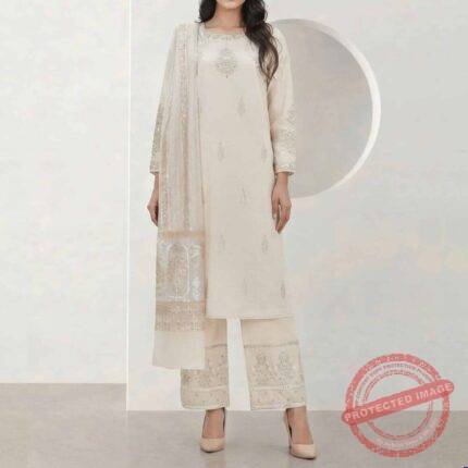 3 Piece Special Jacquard Suit (Stitched) gift for Eid | Smilee
