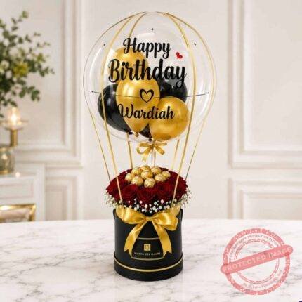 Floral Balloon Blue Theme | Smilee