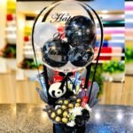 Black Theme Floral Balloon personalised gift for Birthday | Smilee