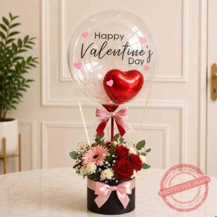 Gift for Special Buddiess personalised gift by Customised Floral Balloons for Valentines Day