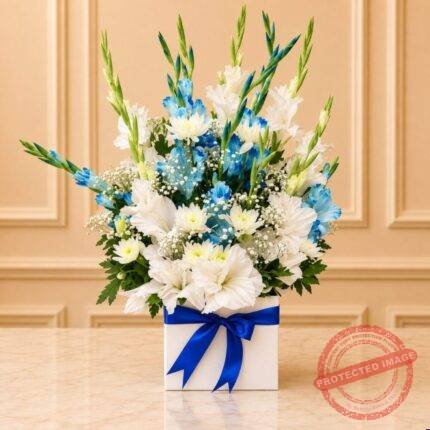 Blue Love Theme Gladiolus Box by Bahawalpur in Lahore