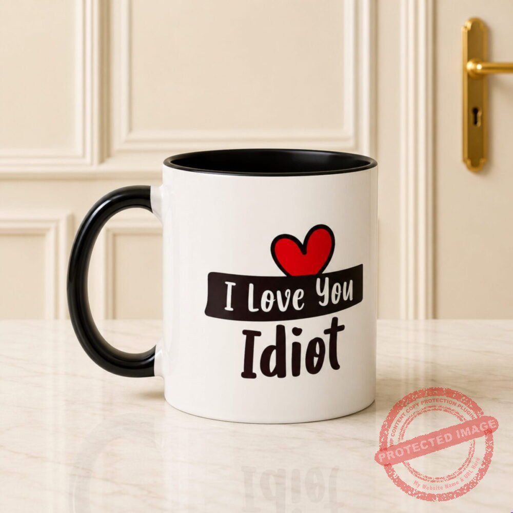 I Love You Idiot Mug gift for Valentines Day I Love You Idiot Mug gift for Valentines Day | Smilee