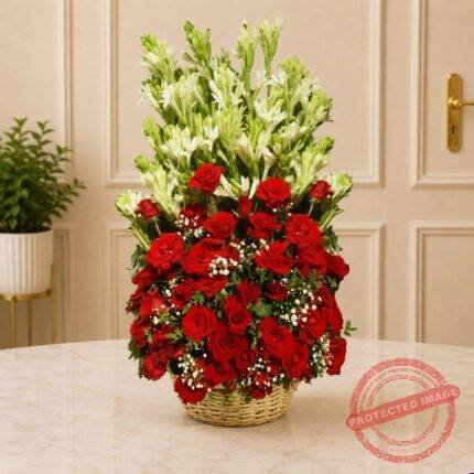 Blossom Basket flower arrangement in Lahore | Smilee