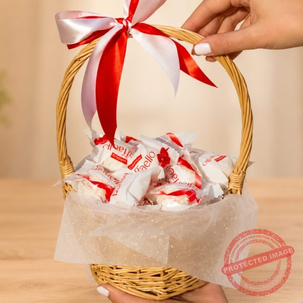 Raffaello Chocolate Basket for Valentines Day Raffaello Chocolate Basket for Valentines Day | Smilee