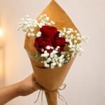 Imported Roses with Gypsophila in Lahore | Smilee