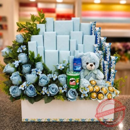 Blue Theme Chocolate Box for Get Well Soon | Smilee