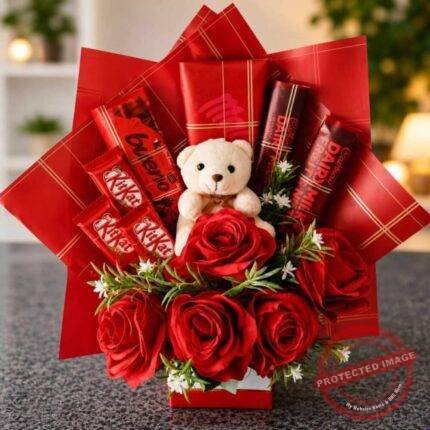 Red Love Box chocolate gift for Valentines Day | Smilee