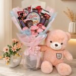 Teddy with Chocolates for Valentines Day | Smilee