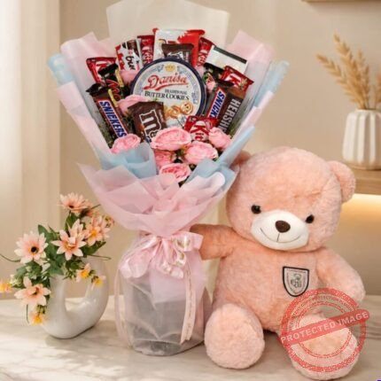 Teddy with Chocolates for Valentines Day | Smilee