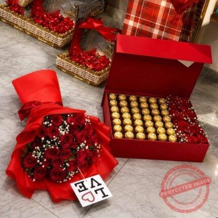 Lovely Gift with Flower Bouquet chocolate gift for Wedding | Smilee