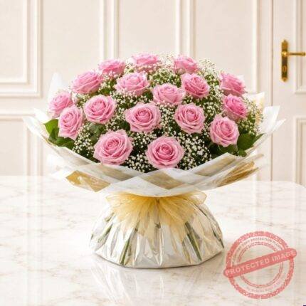Majestic Pink Roses in Lahore | Smilee