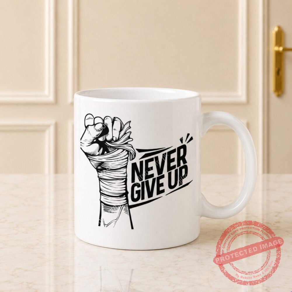 Never Give Up Mug gift by Mug Collection Never Give Up Mug gift by Mug Collection | Smilee