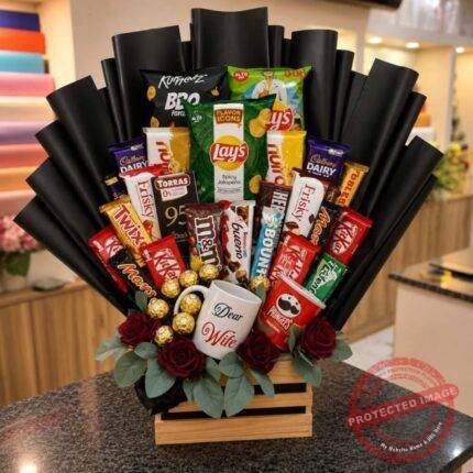 Beautiful Bucket chocolate gift for Valentines Day | Smilee