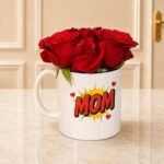 Super Mom Mug Filled with Roses in Lahore | Smilee