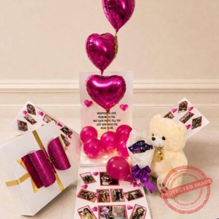 Explosion Balloon Box Combo personalised gift for Valentines Day