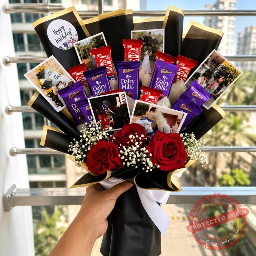 Picture Bouquet with Chocolates for Wedding Picture Bouquet with Chocolates for Wedding | Smilee