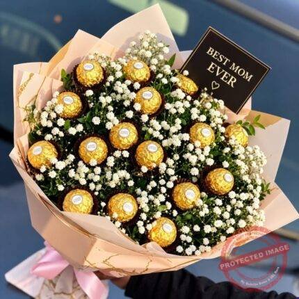 Pretty N Pink Chocolate Bouquet by Mother’s Day for Mothers Day | Smilee
