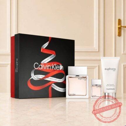 Calvin Klein Euphoria for Men Edt 3 Pc Gift Set perfume gift by For Him | Smilee